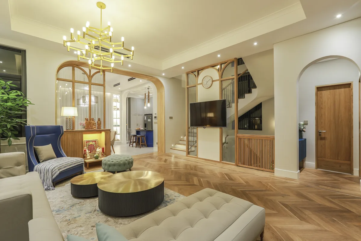 Phòng khách công trình Villa của Định Nhân